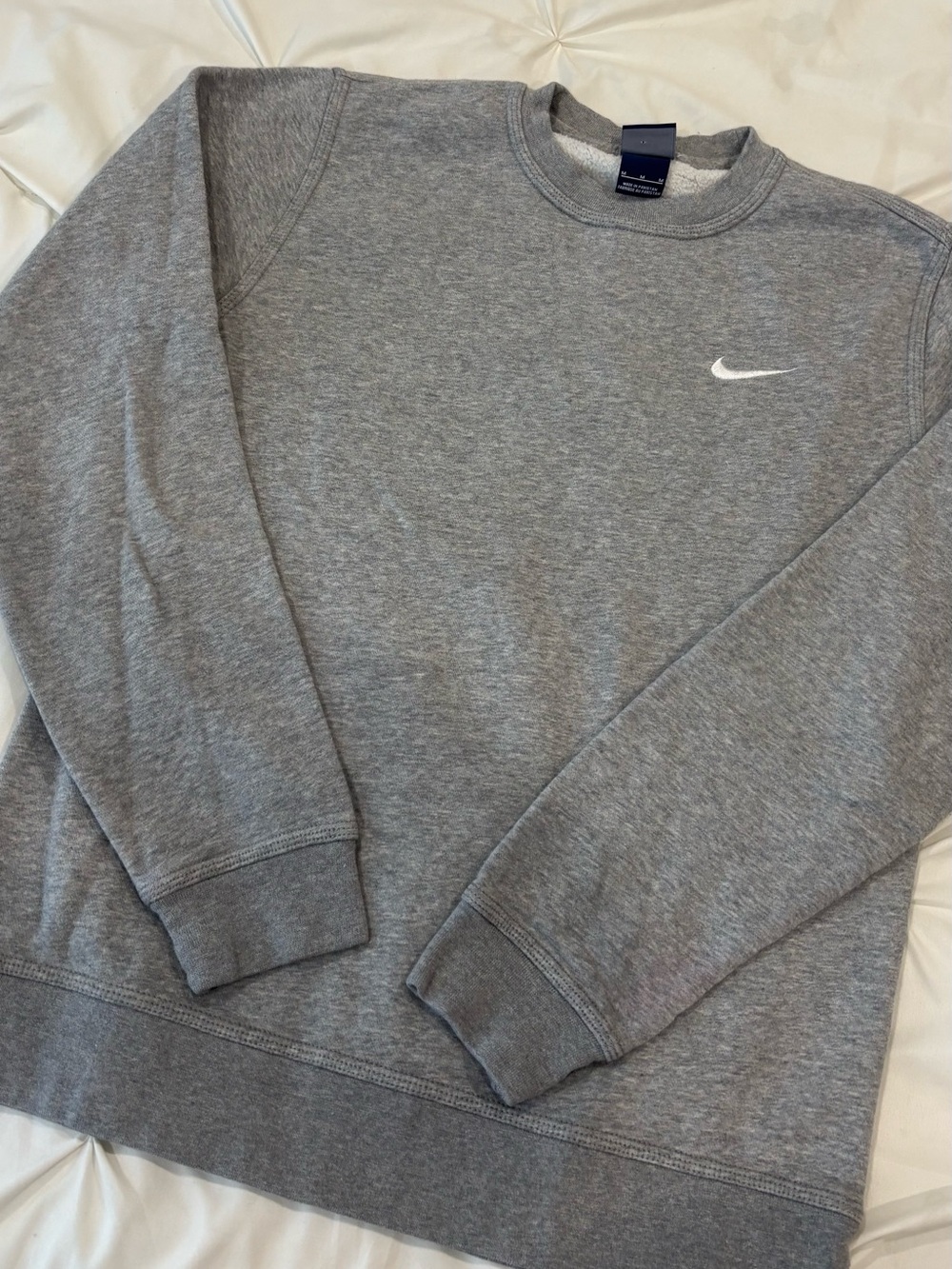 Nike Grey Embroidered Logo Crewneck